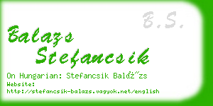balazs stefancsik business card